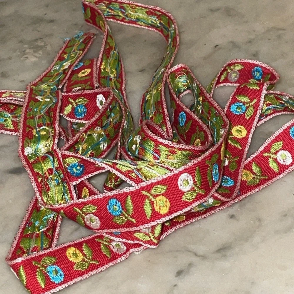 Vintage Red‎ Jacquard Ribbon | 75